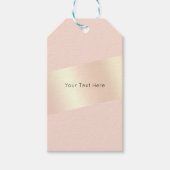 Elegant modern chick blush roze roze roze goud ges cadeaulabel (Voorkant)