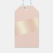Elegant modern chick blush roze roze roze goud ges cadeaulabel (Achterkant)