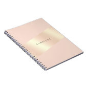 Elegant modern chick blush roze roze roze goud ges notitieboek (Rechterzijde)