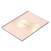 Elegant modern chick blush roze roze roze goud ges notitieboek (Linkerzijde)