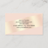 Elegant modern chick blush roze roze roze goud ges visitekaartje (Achterkant)