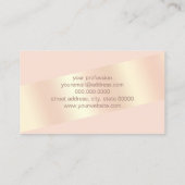 Elegant modern chick blush roze roze roze goud ges visitekaartje (Achterkant)