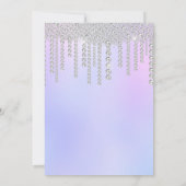 Elegant modern chick diamant druppelt zestien zoet kaart (Achterkant)