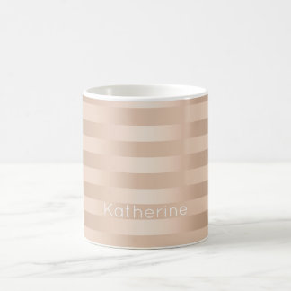 Elegant modern chick koper roos goud gestript koffiemok