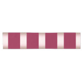 Elegant modern chick roos gold & burgundy strip korte tafelloper (Horizontaal)