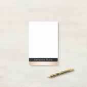 Elegant modern chick roos goud zwart gestreept post-it® notes (Op bureau)