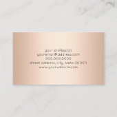 Elegant modern chick roos goud zwart gestreept visitekaartje (Achterkant)