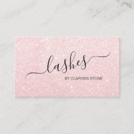 Elegant modern chick roos goudglitter zweeft visitekaartje