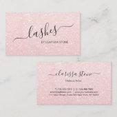 Elegant modern chick roos goudglitter zweeft visitekaartje (Voorkant / Achterkant)