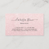 Elegant modern chick roos goudglitter zweeft visitekaartje (Achterkant)