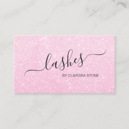 Elegant modern chick roos goudglitter zweeft visitekaartje