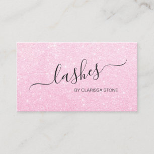 Elegant modern chick roos goudglitter zweeft visitekaartje
