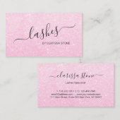 Elegant modern chick roos goudglitter zweeft visitekaartje (Voorkant / Achterkant)