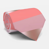 Elegant modern chick roos goudroze koraal gestript stropdas (Opgerold)