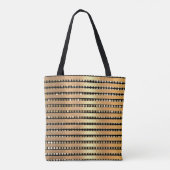Elegant modern chick Stijlvolle gouden zwarte stre Tote Bag (Achterkant)