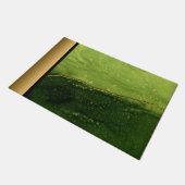 Elegant Modern Chique Groen en Goud Marmeren Patro Deurmat (Schuin)