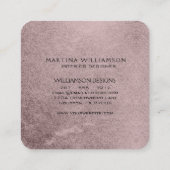 Elegant Modern Chique Leopard Print Roos Goudfolie Vierkante Visitekaartje (Achterkant)