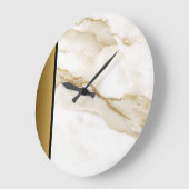 Elegant modern chique wit goud marmeren patroon grote klok (Hoek)