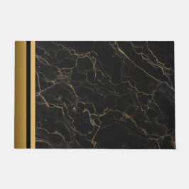 Elegant Modern Chique zwart en goud marmeren patro Deurmat