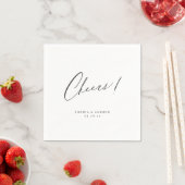 Elegant modern-chouwers script minimalistische bru servet (Insitu)