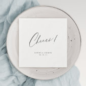 Elegant modern-chouwers script minimalistische bru servet