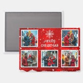 Elegant Modern Christmas Family Photo Design Magneet (Voorkant / Achterkant)
