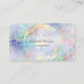 Elegant modern Circle Violet, goud, optisch Visitekaartje (Voorkant)