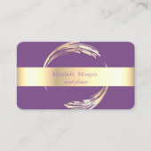 Elegant modern Circle Violet, goud Visitekaartje (Voorkant)