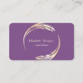 Elegant modern Circle Violet, goud Visitekaartje (Voorkant)