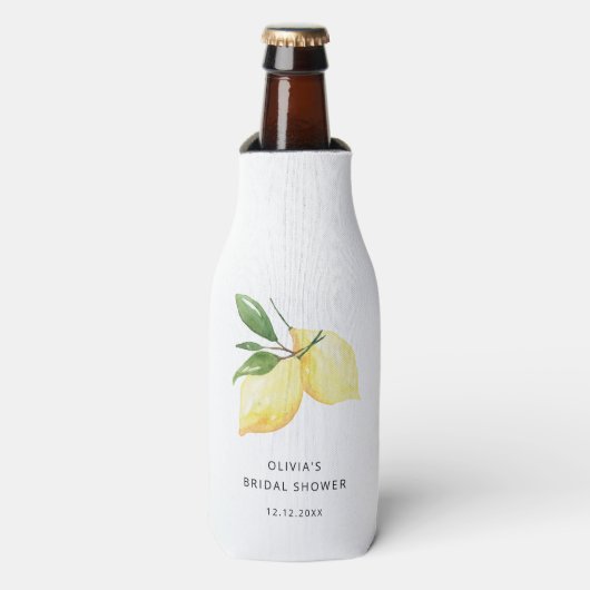 Elegant Modern Citroen Vrijgezellenfeest Custom Flesjeskoeler (Fles Voorkant)