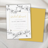 Elegant modern Classic Gold & Floral Vrijgezellenf Kaart