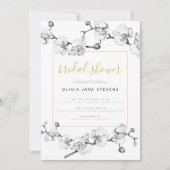 Elegant modern Classic Gold & Floral Vrijgezellenf Kaart (Voorkant)