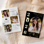 Elegant Modern Classic Graduation party Hand drawn Folie Uitnodiging<br><div class="desc">Elegant Modern Classic Graduation party Hand drawn Foil Invitation 
Matching items are available.</div>