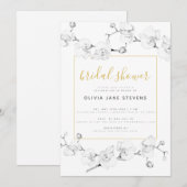 Elegant modern Classic Ivory Orchids Vrijgezellenf Kaart (Voorkant / Achterkant)