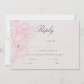 Elegant modern Classic Orchid Wedding Meal RSVP (Voorkant)