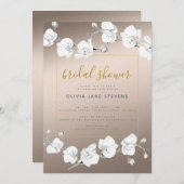 Elegant modern Classic Orchids Beige Vrijgezellenf Kaart (Voorkant / Achterkant)