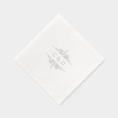 Elegant modern classic vintage wedding monogram folie servetten (Rechts)