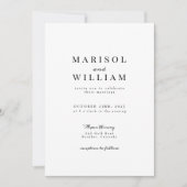 Elegant Modern Classic Wedding Kaart (Voorkant)