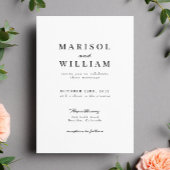 Elegant Modern Classic Wedding Kaart