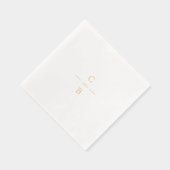 Elegant modern classic wedding monogram folie servetten (Rechts)