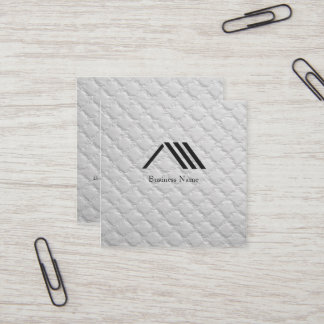 Elegant Modern Classy Logo Ivory White Vierkante Visitekaartje