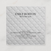 Elegant Modern Classy Logo Ivory White Vierkante Visitekaartje (Achterkant)