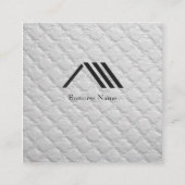 Elegant Modern Classy Logo Ivory White Vierkante Visitekaartje (Voorkant)