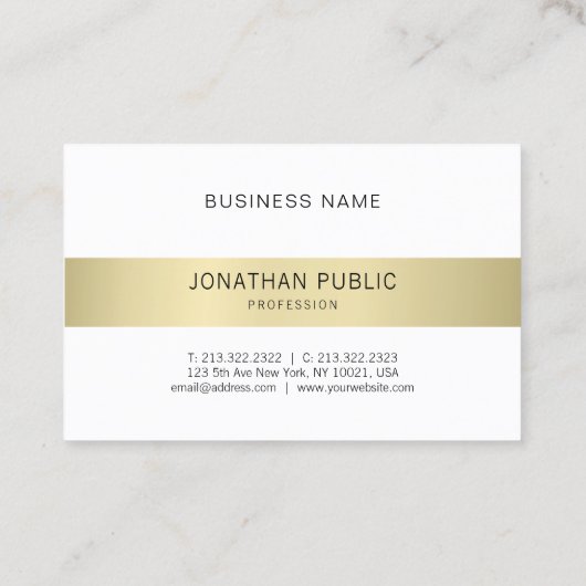 Elegant Modern Clean Design Luxury Trendy Plain Visitekaartje (Achterkant)