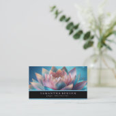 Elegant Modern Colorful Lotus Flower Logo Yoga Visitekaartje (Staand voorkant)
