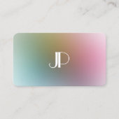 Elegant Modern Colorful Monogram Luxury Sjabloon Visitekaartje (Voorkant)