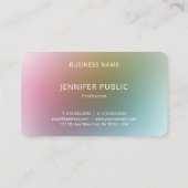 Elegant Modern Colorful Monogram Luxury Sjabloon Visitekaartje (Achterkant)