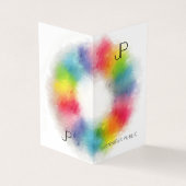 Elegant Modern Colorful Monogram Sjabloon Visitekaartje (Buitenkant)