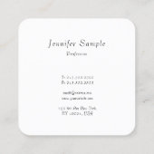 Elegant Modern Colorful Persoonlijke Sjabloon Vierkante Visitekaartje (Achterkant)