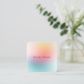 Elegant Modern Colorful Persoonlijke Sjabloon Vierkante Visitekaartje (Staand voorkant)